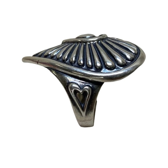 Carolyn Pollack sterling silver Heart shaped ring Size 7 - Picture 2 of 8